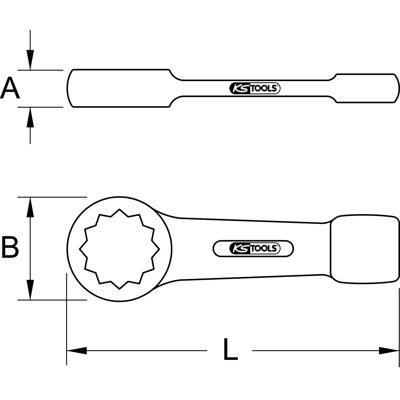 KSTOOLS® - Schlag-Ringschlüssel, 170mm