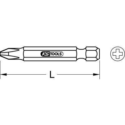 KSTOOLS® - 1/4" Bit PH, 50mm, PH4, 5er Pack