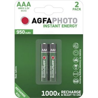 Agfa Photo - Photo Akku, AAA, 1,2V, 950mAh, HR03, Micro, Pck=2St, 132-803944, NiMH