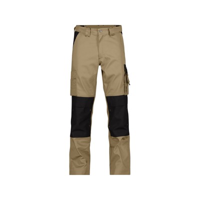 Dassy® - Boston Zweifarbige Arbeitshose mit Kniepolstertaschen, khaki/schwarz, Schrittlänge Standard, Größe 53