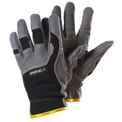 TEGERA® - Arbeitshandschuhe TEGERA 9205 PRO, Kat. II, schwarz/gelb/grau, Gr. 10