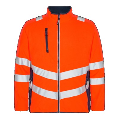 Engel - Safety Fleecejacke 1192-236, Warnorange/Blue ink, Größe XS