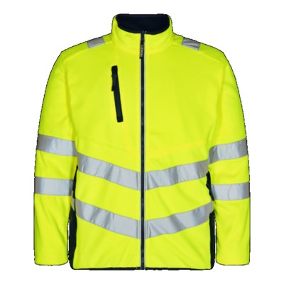 Engel - Safety Fleecejacke 1192-236, Warngelb/Blue Ink, Größe 5XL