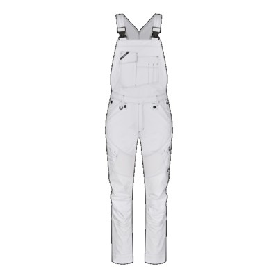 Engel - X-treme Latzhose mit 4-Wege-Stretch 3369-317, Weiß, Größe 34