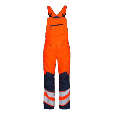 Engel - Safety Latzhose 3544-314, Warnorange/Blue ink, Größe 23