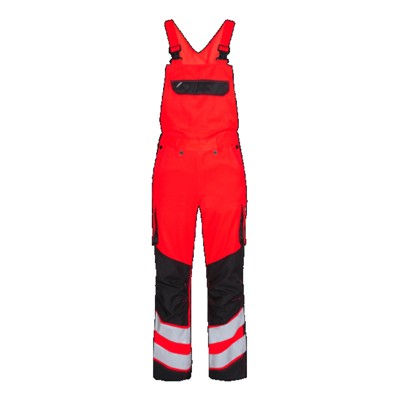Engel - Safety Light Latzhose 3545-319, Warnrot/Schwarz, Größe 33