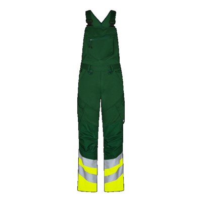 Engel - Safety Latzhose 3546-314, Grün/Warngelb, Größe 24