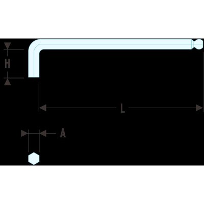 Facom - Stiftschlüssel extra lang Kugelkopf 3mm 83S.3L