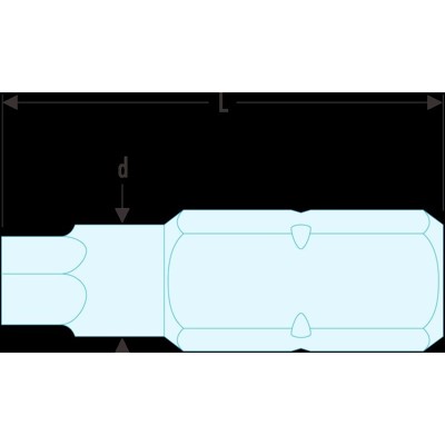 Facom - Bit Serie 1 - Sechskant 7mm EH.107