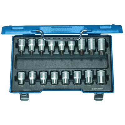 GEDORE - ITX 19 TX-017 Schraubendreher-Satz 1/2" 17-teilig Innen+Außen-TX