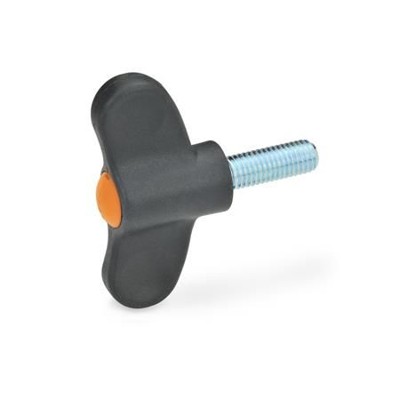 Ganter Norm® - 633-70-M8-20-DOR Flügelschrauben, Kunststoff