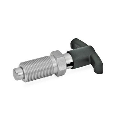 Ganter Norm® - 817.4-12-15-C-NI Edelstahl-Rastbolzen mit T-Griff