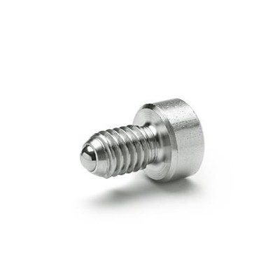 Ganter Norm® - 815.1-M8-NI Federnde Edelstahl-Druckstücke mit Kugel, mit Bund, mit Innensechskant
