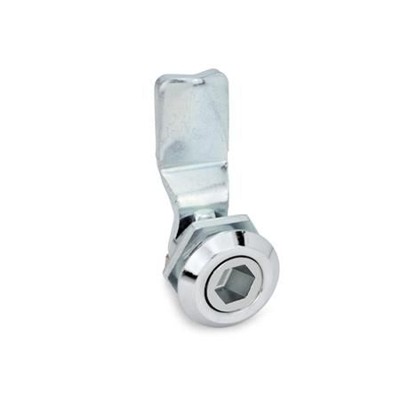 Ganter Norm® - 115-SK10-40 Verriegelungen, mit Steckschlüssel, Anschlagring verchromt