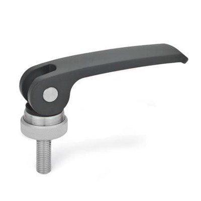 Ganter Norm® - 927.4-44-M5-30-A-B Exzenterspanner mit Edelstahl-Schraube, Hebel Zink-Druckguss