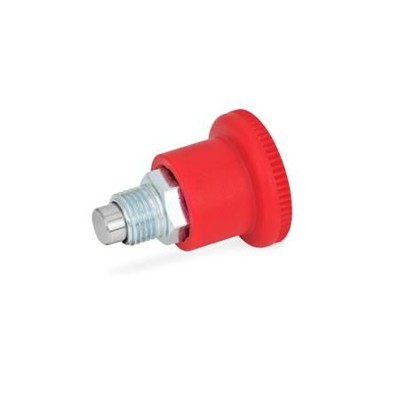 Ganter Norm® - 822-4-C-ST-RT Miniraster, Rastmechanik verdeckt, mit rotem Knopf