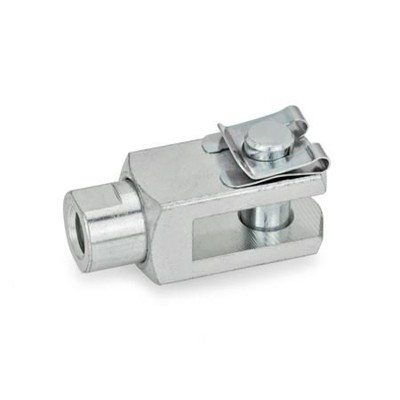 Ganter Norm® - 751.1-6-12-M6-SL Gabelgelenke mit drehbarem Schaft