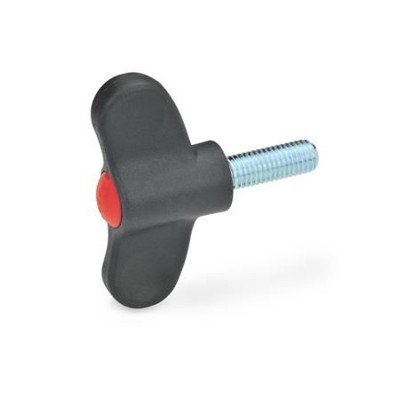 Ganter Norm® - 633-55-M8-30-DRT Flügelschrauben, Kunststoff