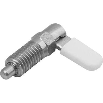 KIPP - SPERRRIEGEL MIT ANSCHLAG, RECHTS, D=12, M20X1,5, FORM:C M. GEWINDEHÜLSE, M. KAPPE, EDELSTAHL BLANK,