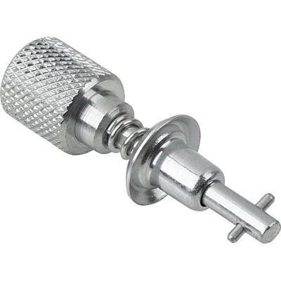 KIPP - 1/4 DREHVERSCHLUSS RÄNDELKOPF, STAHL VERZINKT, L1=31,9