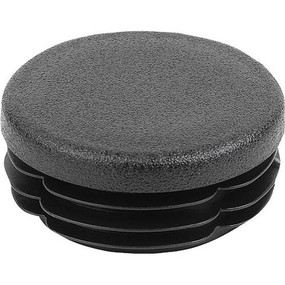 KIPP - VERSCHLUSSSTOPFEN FÜR RUNDROHRE D=75, FORM:A, POLYETHYLEN SCHWARZ