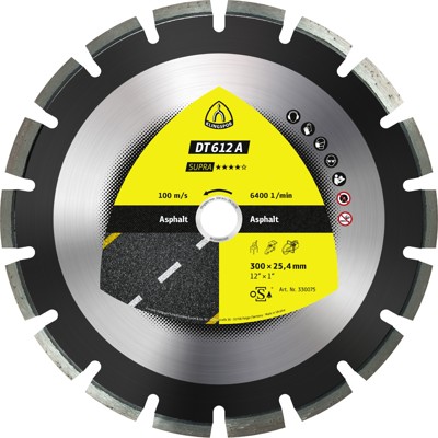 KLINGSPOR - Diamanttrennscheibe DT 612 A, 500 x 3,7 x 25,4mm 30 Segmente 40 x 3,7 x 10mm