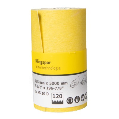 KLINGSPOR - PS 30 D Rollen, 115 x 5000 mm Korn 150