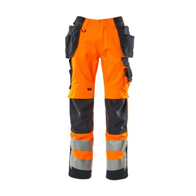 MASCOT® - Wigan Hose mit Hängetaschen SAFE SUPREME, hi-vis Orange/Schwarzblau, Größe 90C62