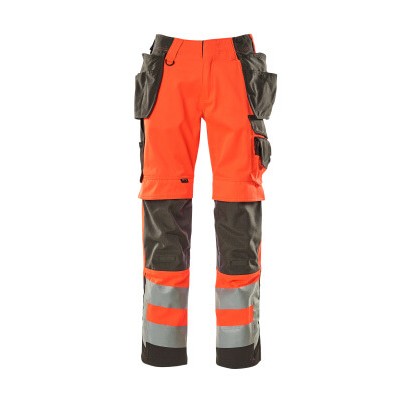 MASCOT® - Wigan Hose mit Hängetaschen - SAFE SUPREME - hi-vis Rot/Dunkelanthrazit, Gr. 76C48