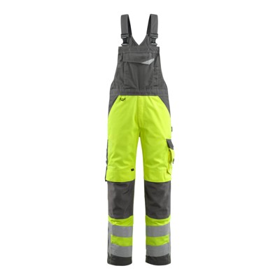 MASCOT® - Newcastle Latzhose mit Knietaschen - SAFE SUPREME - hi-vis Gelb/Dunkelanthrazit, Gr. 90C52