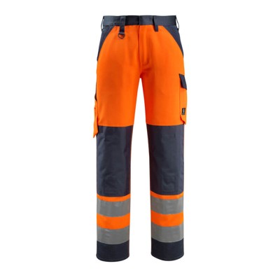 MASCOT® - Maitland Hose mit Knietaschen SAFE LIGHT, hi-vis Orange/Schwarzblau, Größe 82C44