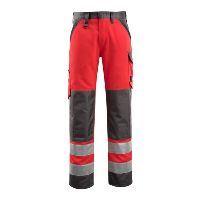 MASCOT® - Maitland Hose mit Knietaschen - SAFE LIGHT - hi-vis Rot/Dunkelanthrazit, Gr. 76C58