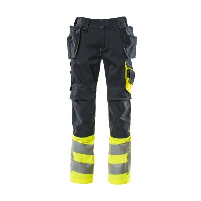 MASCOT® - Hose mit Hängetaschen SAFE SUPREME, Schwarzblau/hi-vis Gelb, Größe 76C51
