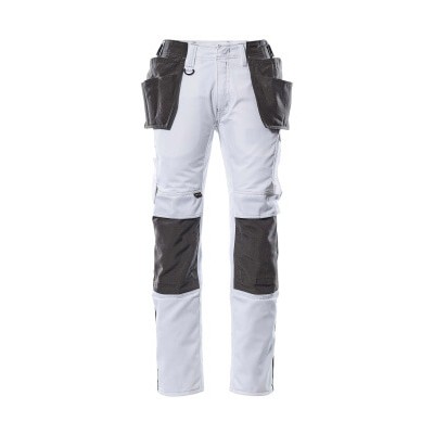 MASCOT® - Kassel Hose mit Hängetaschen UNIQUE, Weiß/Dunkelanthrazit, Größe 82C46