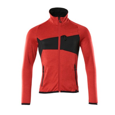 MASCOT® - Fleecepullover ACCELERATE mit Reißverschluss Verkehrsrot/Schwarz 18103-316-20209, Größe M