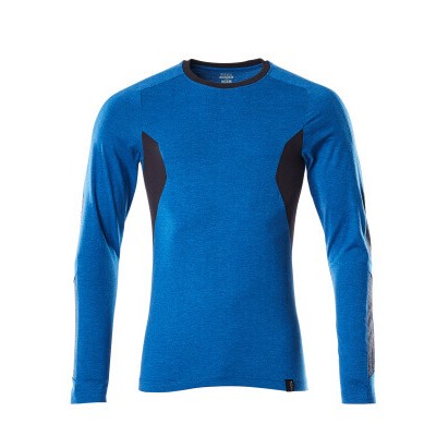 MASCOT® - T-Shirt ACCELERATE, Langarm Azurblau/Schwarzblau 18381-959-91010, Größe L ONE