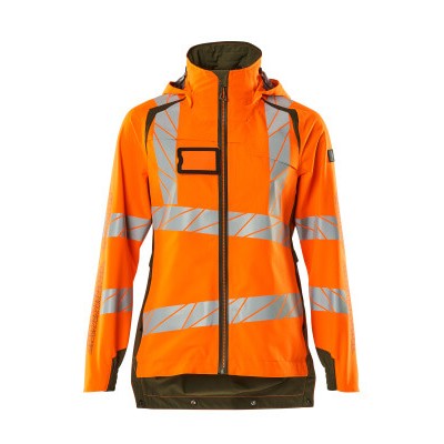 MASCOT® - Hard Shell Jacke ACCELERATE SAFE, hi-vis Orange/Moosgrün, Größe 3XL