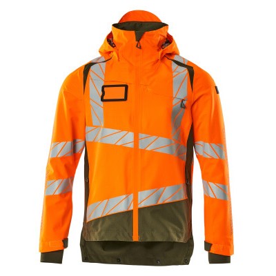 MASCOT® - Hard Shell Jacke ACCELERATE SAFE, hi-vis Orange/Moosgrün, Größe 3XL