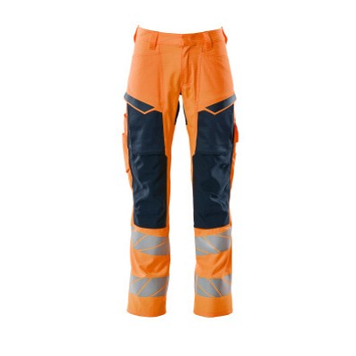 MASCOT® - Hose mit Knietaschen ACCELERATE SAFE, hi-vis Orange/Schwarzblau, Größe 82C51