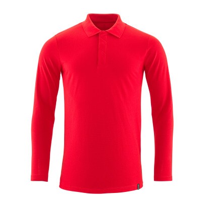MASCOT® - Polo-Shirt, Langarm CROSSOVER, Verkehrsrot, Größe S-ONE