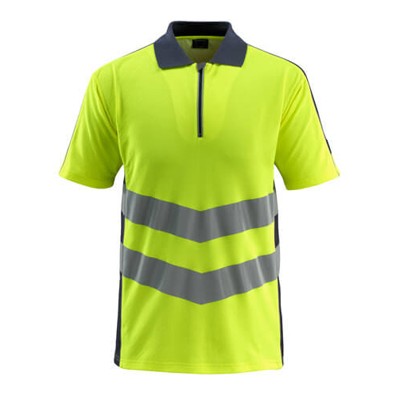MASCOT® - Murton Polo-Shirt SAFE SUPREME, hi-vis Gelb/Schwarzblau, Größe XL
