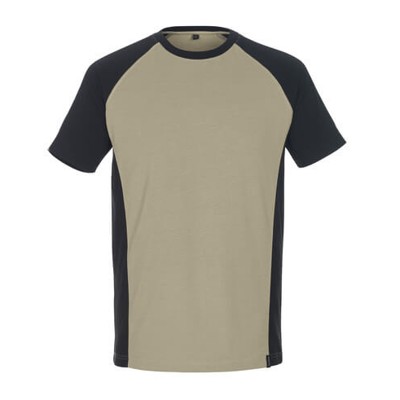 MASCOT® - T-Shirt UNIQUE, Hellkhaki/Schwarz, Größe S