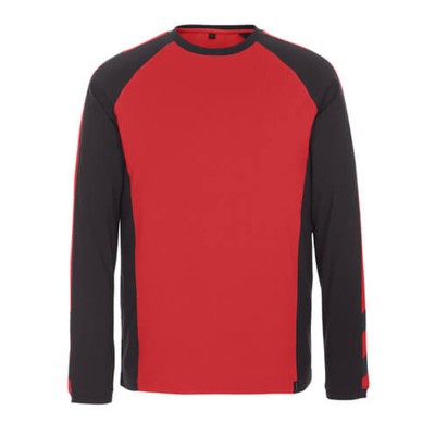 MASCOT® - T-Shirt, Langarm UNIQUE, Rot/Schwarz, Größe S