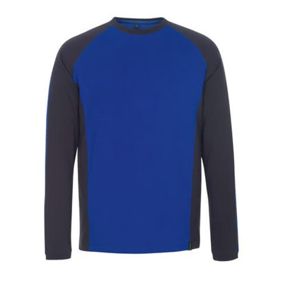 MASCOT® - T-Shirt, Langarm UNIQUE, Kornblau/Schwarzblau, Größe L
