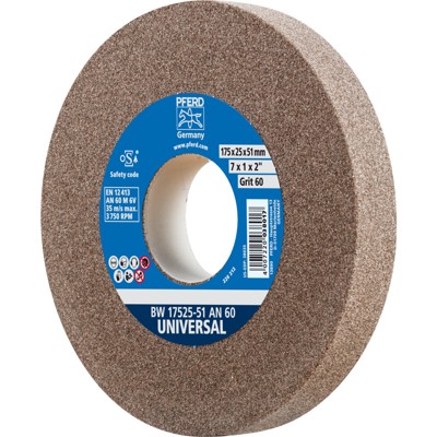 PFERD - Schleifbockscheibe Ø 175x25 mm Bohrung-Ø 51 mm A60 für universelle Schleifaufgaben
