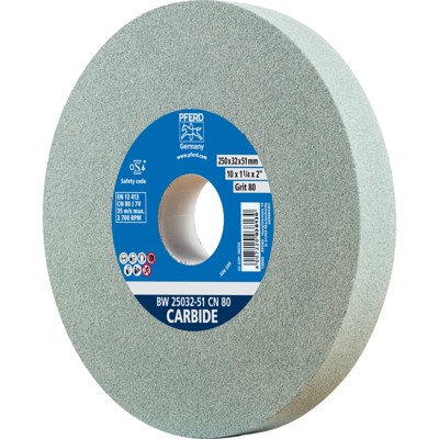 PFERD - Schleifbockscheibe Ø 250x32 mm Bohrung-Ø 51 mm SiC80 für harte Materialien z.B. Hartmetall