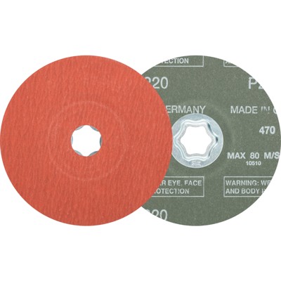 PFERD - COMBICLICK Korund Fiberscheibe Ø 125 mm A-COOL220 für Edelstahl