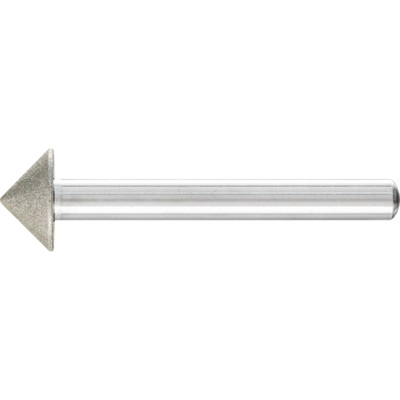PFERD - Diamant-Schleifstift Spitzkegel Ø15x90° SchaftØ6 mm D64 (fein) zum Anfasen/Entgraten/Senken