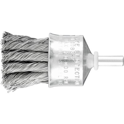 PFERD - POS Pinselbürste gezopft PBG Ø30mm Schaft-Ø6 mm Stahl-Draht-Ø0,35