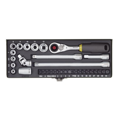 PROXXON - Feinmechaniker-Steckschlüssel- und Schraubersatz 1/4", 32-teilig